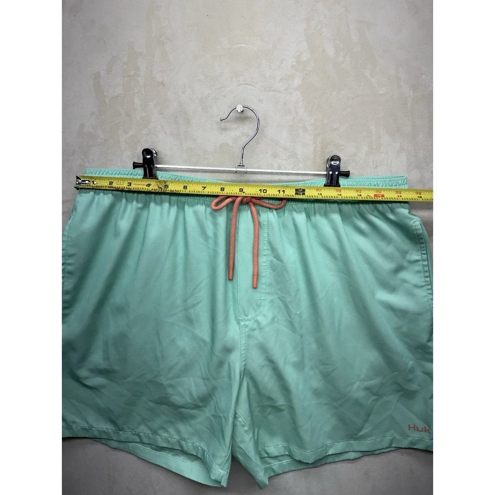 Huk Fishing Pursuit Volley Swim Trunks Mens XL Mint Green Board Shorts 5.5